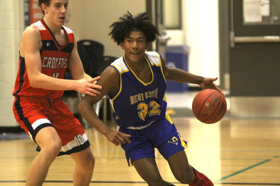 The Bert Church Chargers senior boys' basketball team ousted the W.H. Croxford Cavaliers 81-67 on Jan. 18.