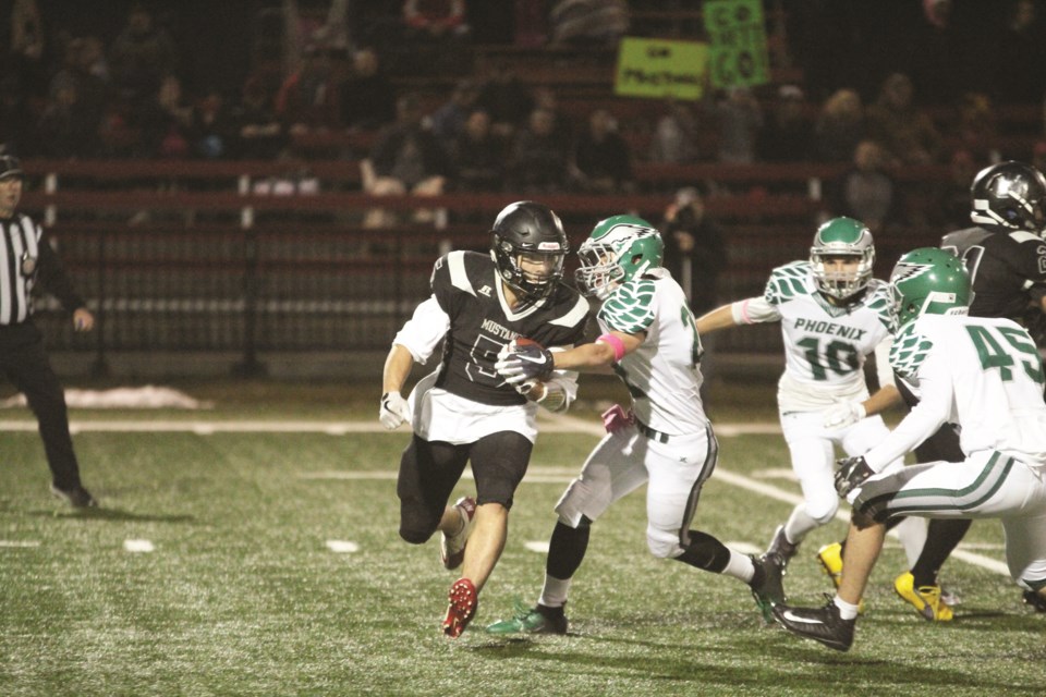 Reid Jensen, a 2019 graduate of George McDougall High School, is one of many local football players impacted by the cancellation of the 2020 Canadian Junior Football League season. File photo/Airdrie City View.