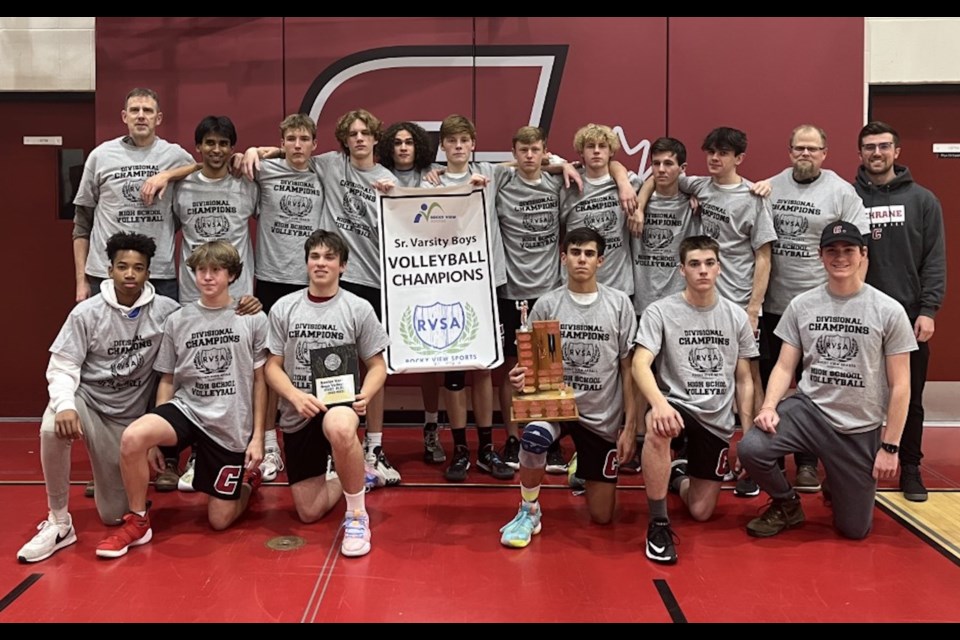 The Cochrane Cobras' senior boys' volleyball team secured the RVSA banner on Nov. 9, beating the George McDougall Mustangs in five sets.