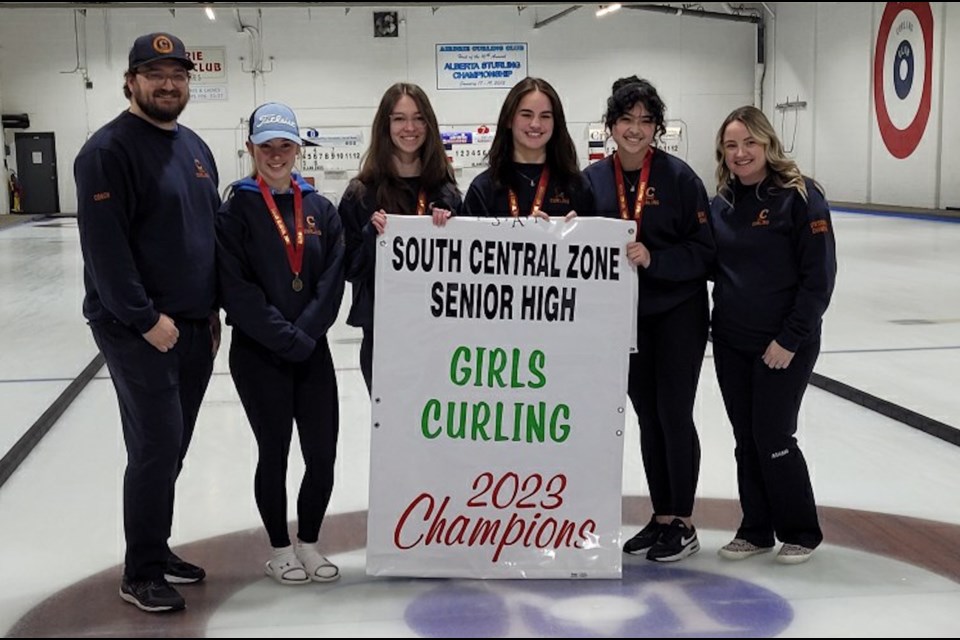 The W.H. Croxford High School senior girls' curling team recently competed at the Alberta Schools Athletic Association's provincial championships, finishing the bonspiel with a 2-2 record.
