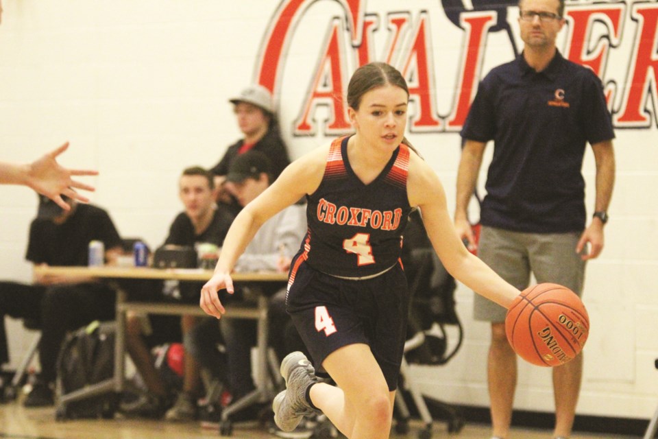 The W.H. Croxford Cavaliers senior girls' basketball team earned its first-ever RVSA basketball title March 7, defeating the unbeaten Bow Valley Bobcats in the championship game. File Photo/Airdrie City View