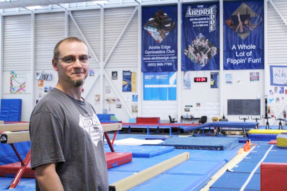Jamie Atkin is the general manager of the Airdrie Edge Gymnastics Club. The club is holding an open house Sept. 21, where members of the public can come explore the club's facilities and learn about the sport. Photo by Scott Strasser/Rocky View Publishing