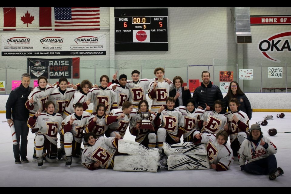 The Edge Mountaineers U15 boys' hockey team won the school's first ever U15 CSSHL banner on March 13.