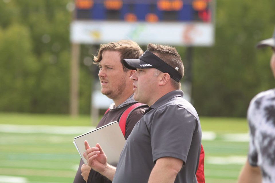 Airdrie football coaches Doug Robertshaw (left) and Chris Glass (right) will man the Zone 2 (Big Country) bench at the 2020 Alberta Summer Games, July 23 to 26 in Lethbridge. Photo Submitted/For Airdrie City View