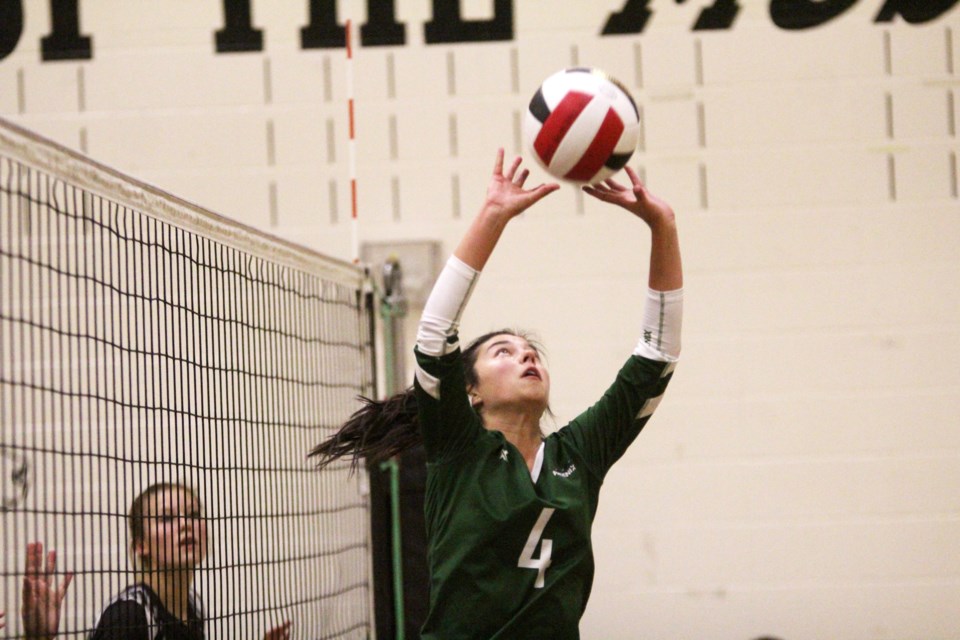 The Springbank Phoenix senior girls' volleyball team won the RVSA banner Nov. 8, defeating the Cochrane Cobras. File Photo/Rocky View Publishing