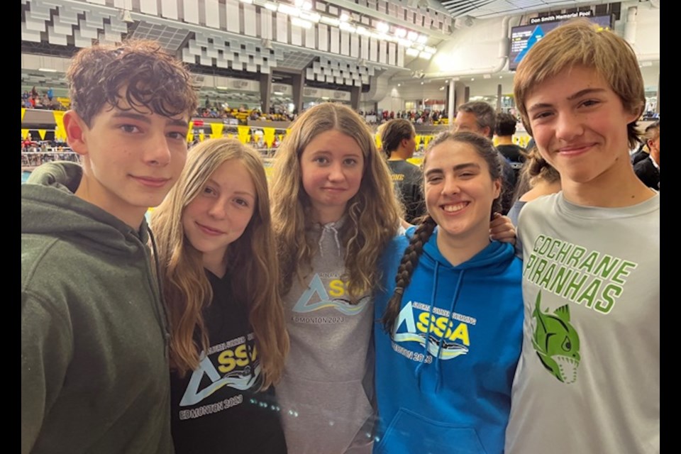 The Cochrane Piranhas chomped down at the 2023 ASSA provincials at the Kinsmen Sport Centre in Edmonton from Aug. 18 to 20, claiming 20 individual medals and registering 10 club records.