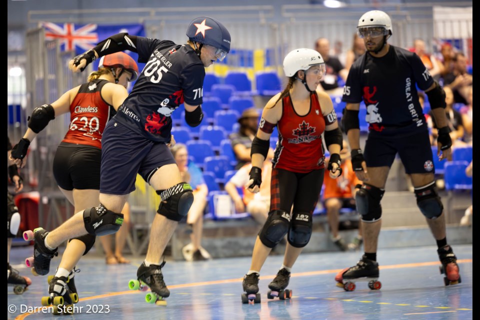Airdrie roller derby athletes Meira McEllistrum and Rylee Stillborn recently competed for Canada at the 2023 Roller Derby World Juniors in France.