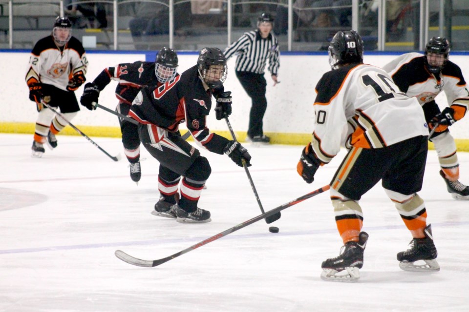 The Airdrie Thunder junior B hockey team is riding high after beating the Coaldale Copperheads in a shootout on Dec. 17.