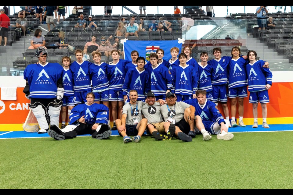 Wyatt Viste, a Bearspaw resident and Cochrane High student-athlete, competed on Alberta's U17 men's lacrosse team at the Canada Summer Games this month.