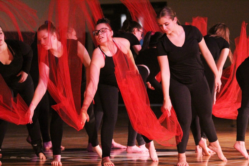 Dance students at W.G. Murdoch High School in Crossfield showed off their moves Dec. 10 at the Dance the Night Away showcase, featuring a variety of styles, including hip-hop and ballet. Photo by Scott Strasser/Rocky View Publishing
