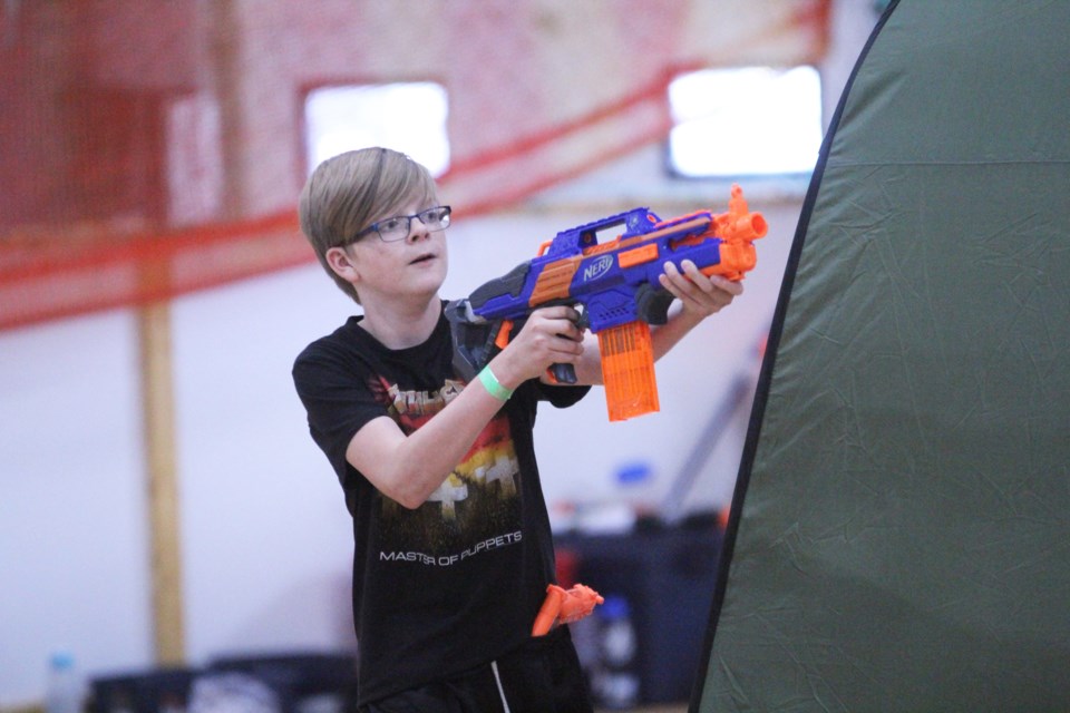 YYC Foam Wars held a two-day Nerf fundraiser Aug. 24 and 25 in Balzac. The event raised funds for the Kids Cancer Foundation of Alberta. 
Photo by Scott Strasser/Rocky View Publishing