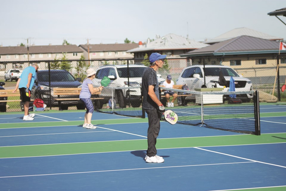 The pickleball courts along Main Street are a happening place among both locals and visitors in Airdrie. File photo/Airdrie City View