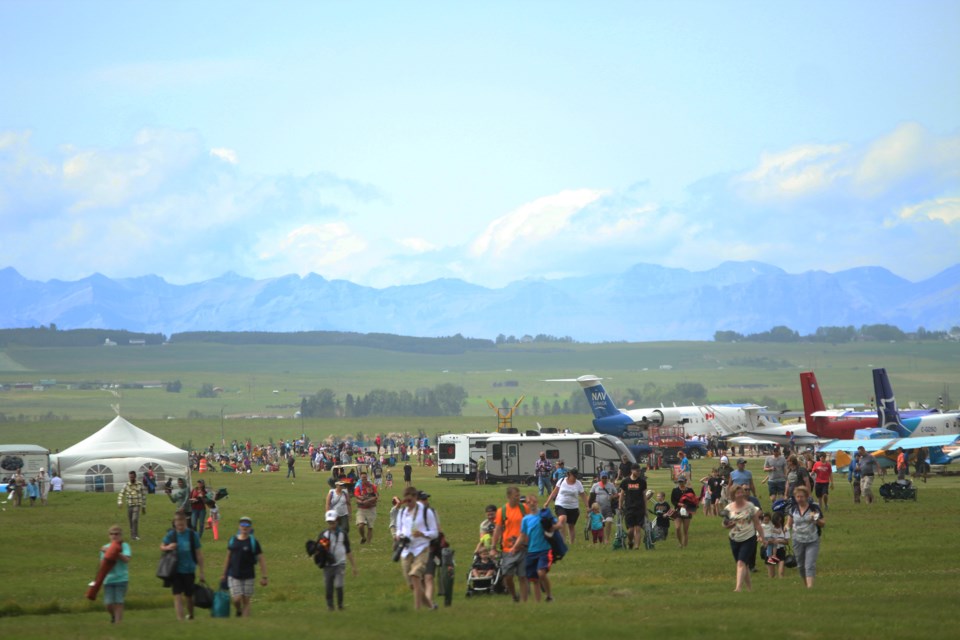 People came out in droves to view the Wings Over Springbank air show July 27 and 28, at the Springbank Airport. 
Photo by Scott Strasser/Rocky View Publishing