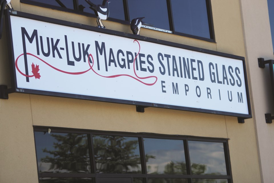 Muk-Luk Magpies Stained Glass Emporium in Airdrie's southwest is one of many local businesses impacted by new government restrictions that limits the number of people allowed into businesses at a time. File photo/Airdrie City View.