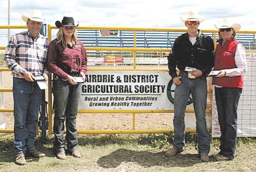 John, Shae, Ty and Shannon Copithorne won first place in the Airdrie Pro Rodeo&#8217;s Ranchhand Competition, July 3.