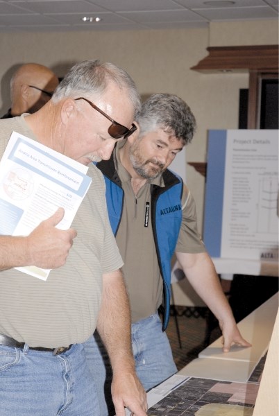 Local residents attended an AltaLink open house, held at the Holiday Inn Express, July 7. The open house was held to provide information and answer questions on the proposed