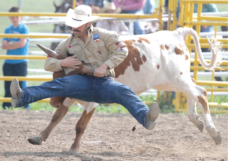 Greg Blades won the all-around title at this year&#8217;s Calgary Police Rodeo. .