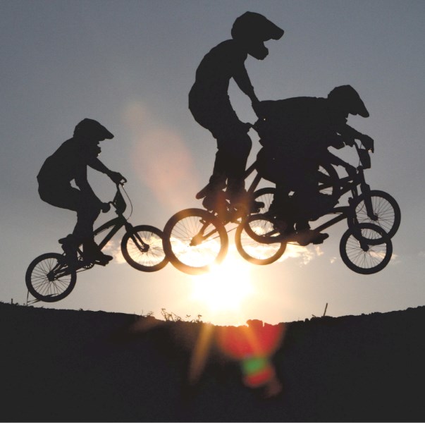 Airdrie BMX riders show off their skills during a regional meet, Aug 18. BMX Nationals will be held in Airdrie, Aug. 27-29. See page 25.