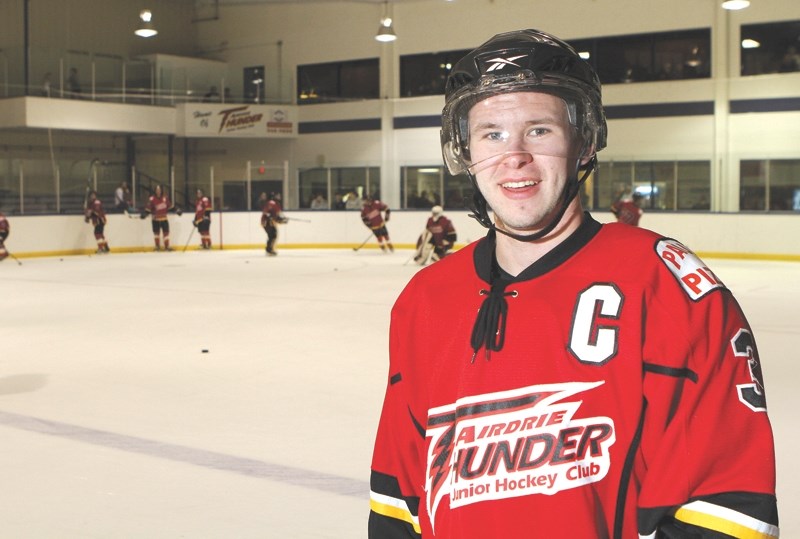 Airdrie Thunder defenceman Cache Doolaege scored in both games against Banff, Jan. 21 and 13.