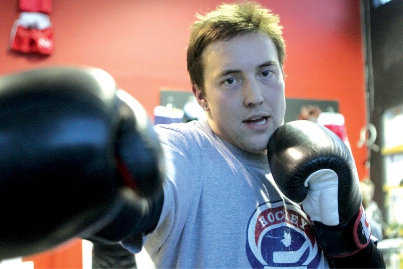Boss Boxing&#8217;s Jesse Foster trains for his bout in the upcoming Boss Brawl, March 8. Foster will be fighting Matt Ash from the Sweet Science boxing gym in Fort McMurray