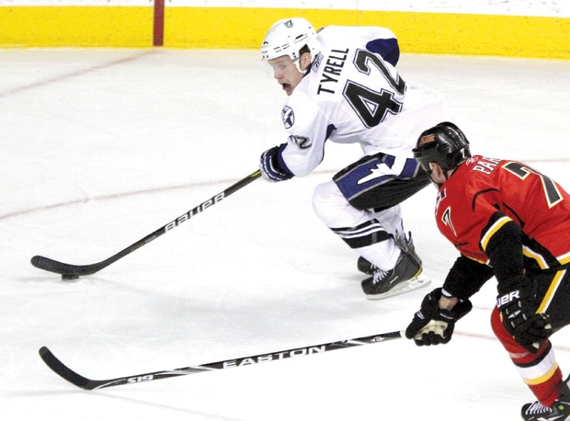 Tampa Bay Lightning forward Dana Tyrell is enjoying his first NHL playoff run.