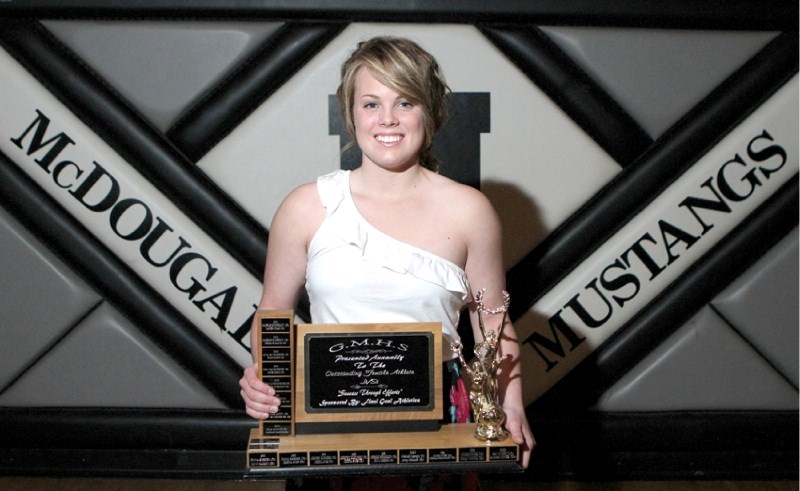 Morgan Schultz was named girls senior atlete of the year at the Night of the Mustang awards, June 8.