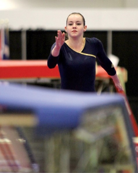 Hailey Macaig does a pass on the double mini trampoline at the Canada cup event which took place July 27-30.