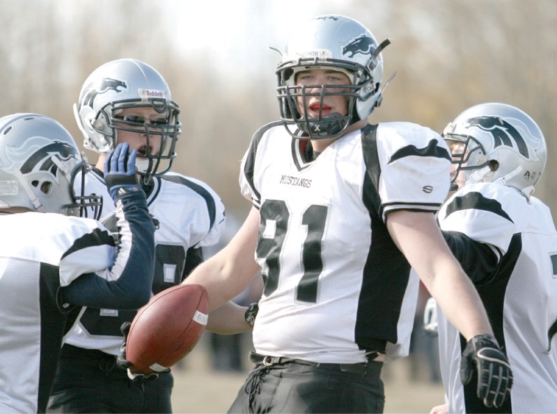 Cory Robinson, who plays offence, defence and special teams for the George McDougall Mustangs, hopes to play university football in the fall of 2012.