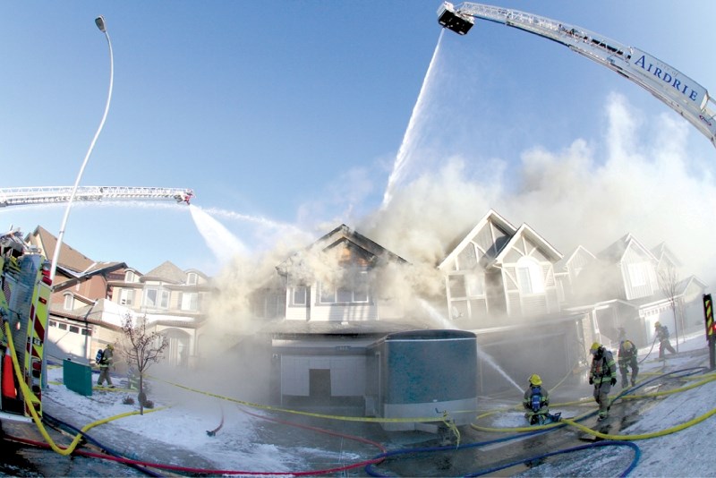 Firefighters weren&#8217;t able to save this home at 820 Coopers Square, Jan. 13.