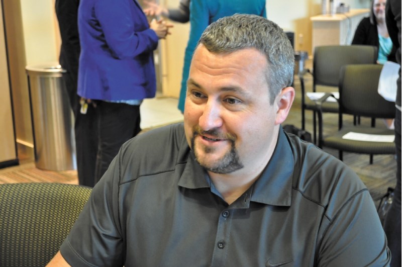Mark Collins, a Chestermere parent, presented concerns to the board of trustees of RVS schools at the RVS Education Centre on May 28. Collins said of getting his voice heard, 