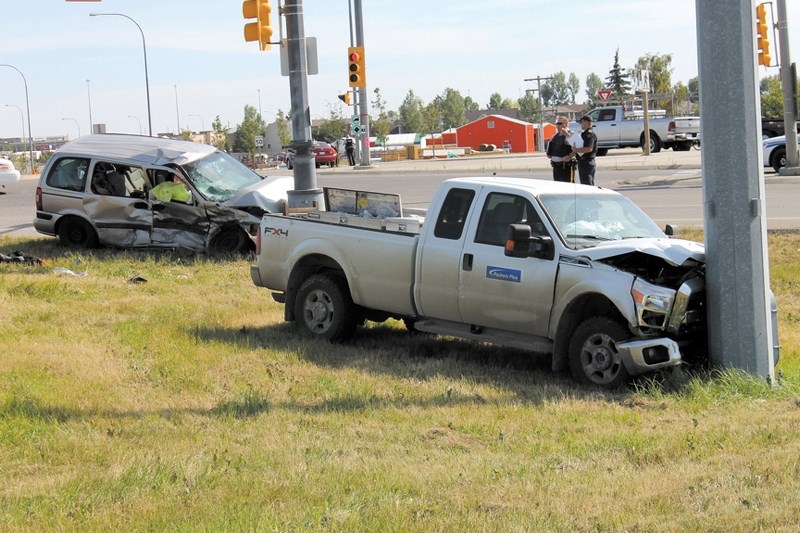 TRAGIC LOSS &#8211; Calgarian Lawrence Kamke (inset) was killed in this crash at Veterans Blvd. and Edmonton Trail, Aug. 22. The father and grandfather will be greatly