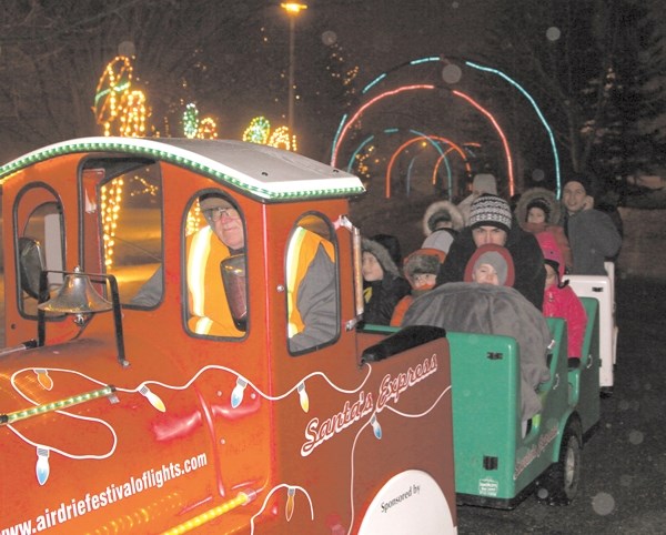 The miniature riding train at the Airdrie Festival of Lights hit the stroller of a four-year-old autistic boy on Dec. 29, 2013. The boy was not seriously injured.