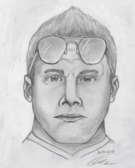 Airdrie RCMP released this sketch of a suspect wanted in relation to a break and enter to a rural residence in Delacour on Jan. 14. Residents who recognize this man are asked 