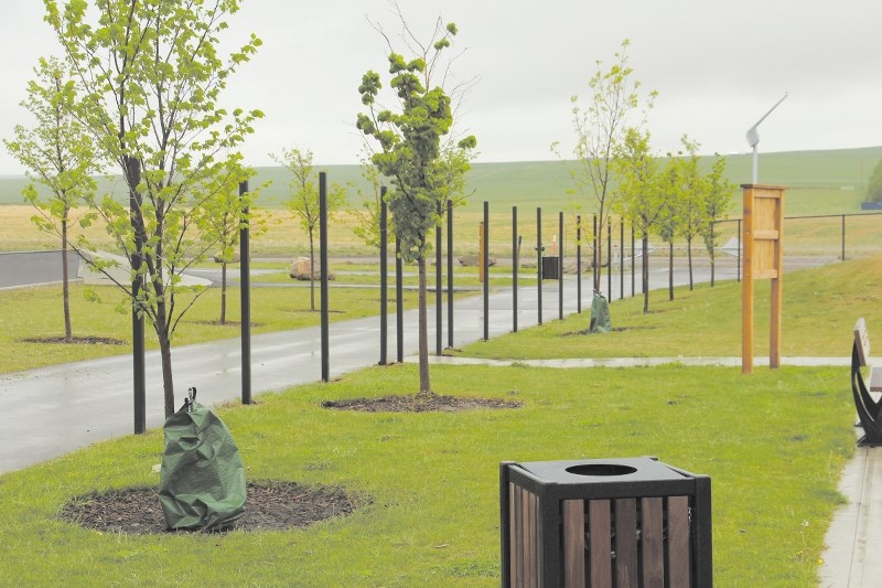 The fencing between the Mattamy Homes Spray Park and the skate park at Chinook Winds Regional Park was in the process of being installed on June 3. The fence is intended to