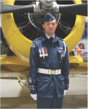 Warrant First Class Officer Grayden Kruk, 18, was awarded the prestigious Alberta Outstanding Air Cadet certificate, making him one of only two honoured as the top air cadet