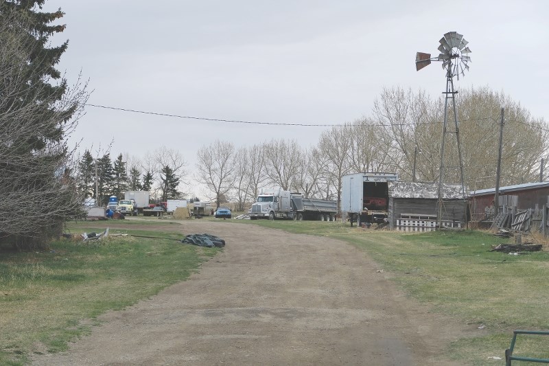 Calgary Police Services and RCMP raided this property on Range Road 291 east of Airdrie April 12.