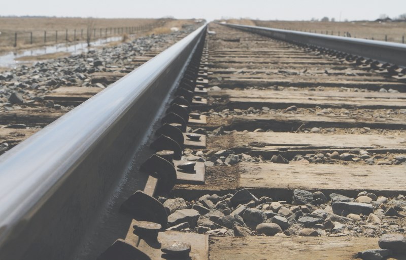 A 13-year-old boy had to be rescued by Airdrie Fire Department after getting his foot stuck in the train tracks.