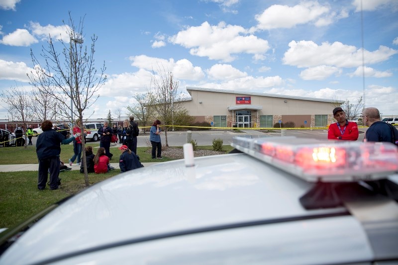 Employees of the Canada Post office on Kingsview Boulevard were evacuated while Airdrie RCMP investigated a suspicious package leaking a white powder May 15. The building was 