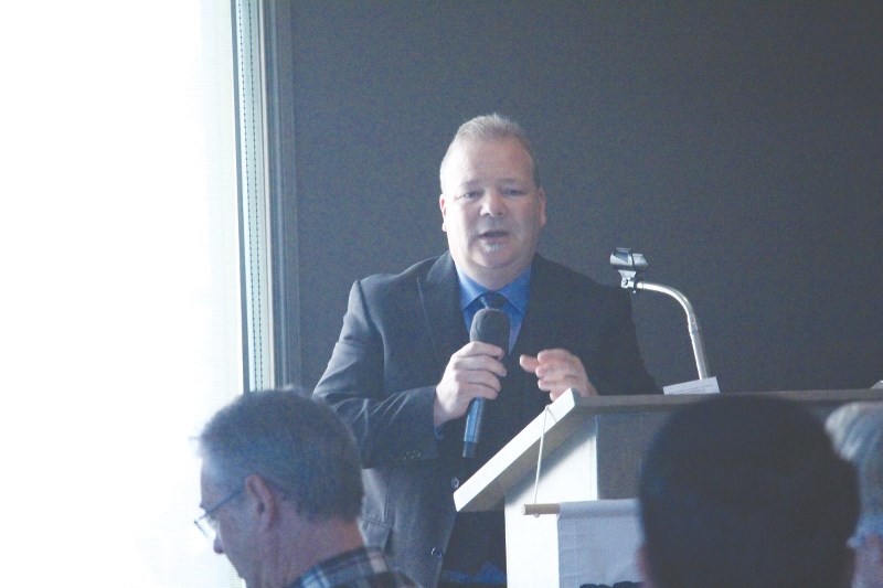 Mayor Peter Brown delivered his annual State of the City Address June 21 to members of the Airdrie Chamber of Commerce.