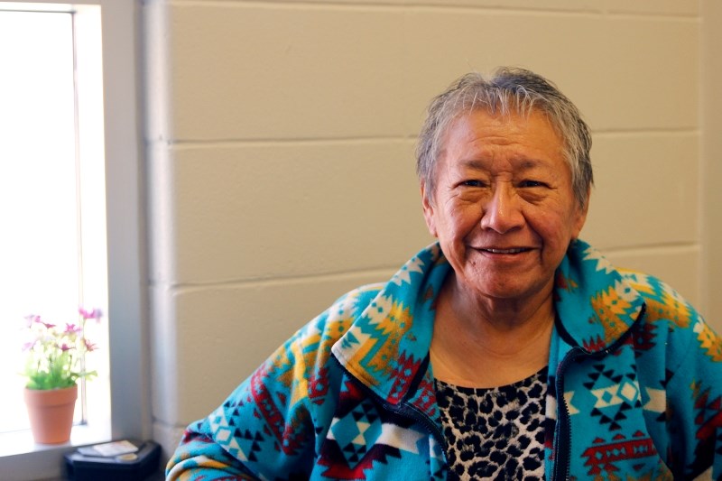 Tina Fox sits in her office at the Nakoda Elementary School in Morley.