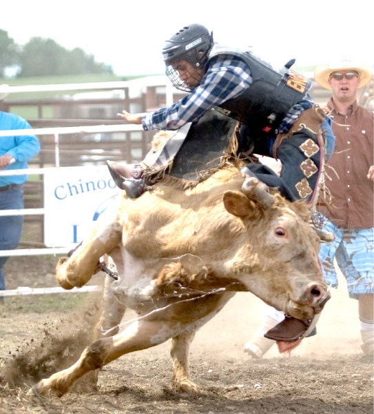 Manchester England&#8217;s Kayum Hoque is bucked off Chain Head at last year&#8217;s Pete Knight rodeo. The 2010 installment is slated to take place June 18-19 at the