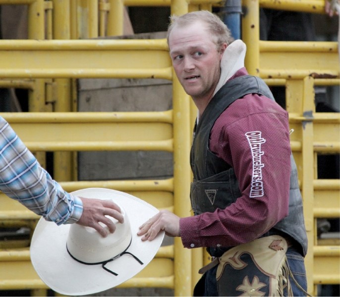 Airdrie&#8217;s Russ Hallaby scored a 78 at his hometown rodeo, June 29.