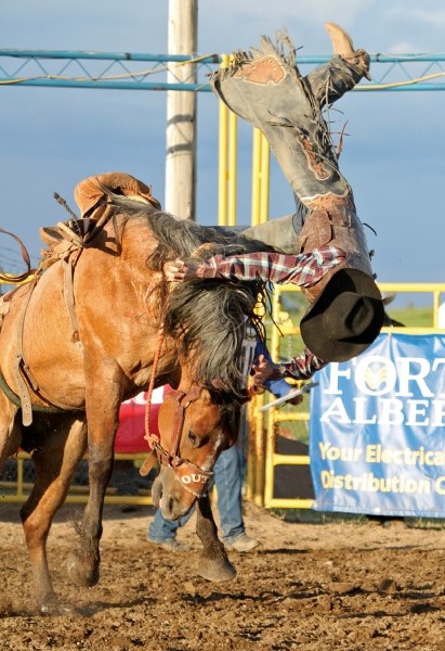 Airdrie&#8217;s Keifer Watt was bucked off twice during the June 30 performance of his hometown rodeo. The 22-year-old has been bronc riding since he was in Grade 10.