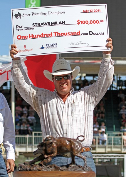 Cochrane&#8217;s Straws Milan won a total of $109,500 at the Calgary Stampede.
