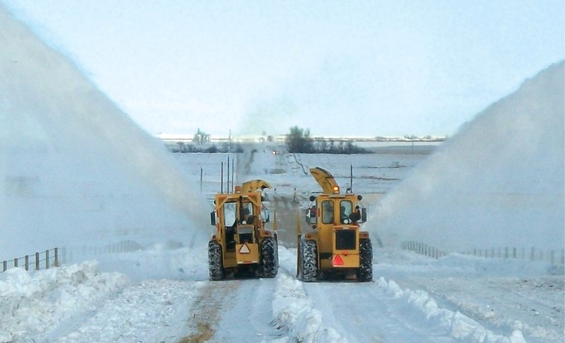 Rocky View County contracted two blowers in late January to remove large drifts from roadways and ditches, in an effort to create additional snow storage, improve