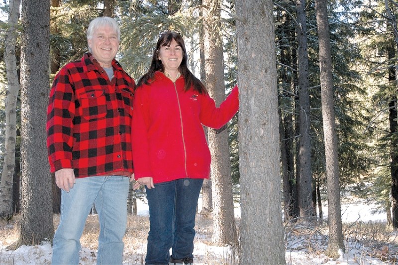 Bragg Creek area residents Heather and Dave Gariepy have started to implement fire smart policies on their property. They have cleared trees, removed lower branches and cut