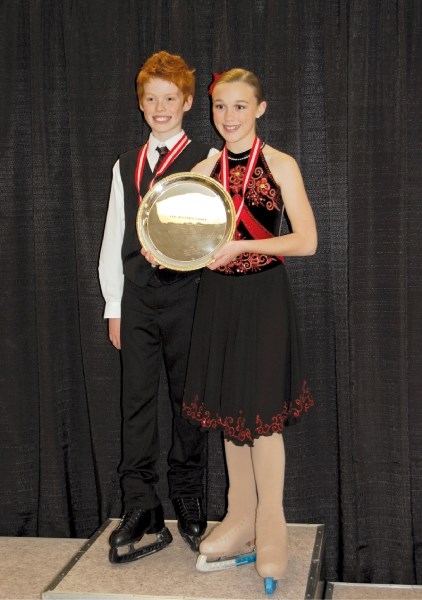 Jase Ritter and Hailey Birdsall of the Cochrane Skating Club brought home the pre-juvenile ice dance gold medal from the Skate Canada Alberta-Northwest Territories/Nunavut