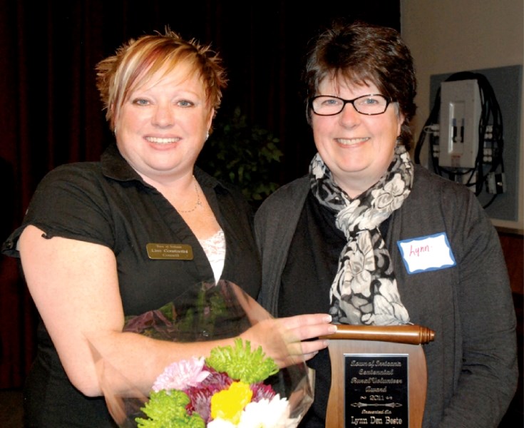 The 2011 Centennial Rural Volunteer Recognition Award went to Lynn Den Beste.