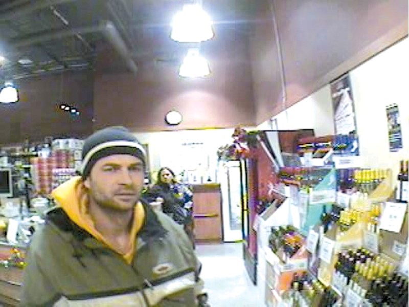 Police are looking for help identifying this suspect in a pair of liquor thefts, which took place Dec. 13 and 20 in Chestermere.