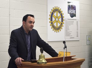 Wild Rose MP Blake Richards (Conservative) spoke to the Rotary Club of Airdrie on Feb. 19 about the federal government&#8217;s plan to reduce the budget.